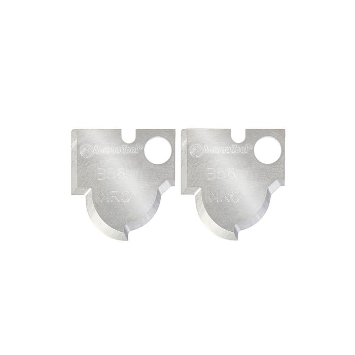 Amana NRC-B56 Pair of Solid Carbide Nova Plunge Core Box 3/8 Radius x 3/4 Dia x 1/2 Knives