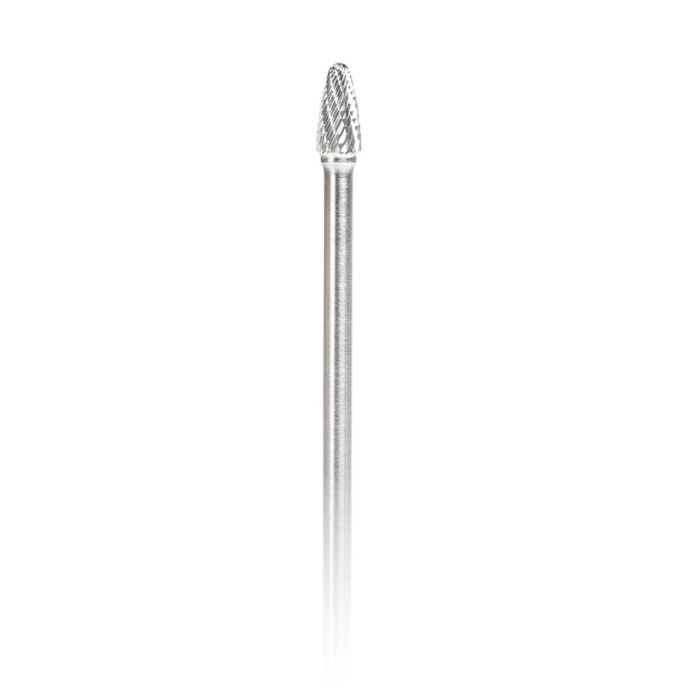 Amana tool BURS-143 Tree Shape SC Head 3/8 D x 3/4 CH x 1/4 SHK x 6-3/4 Inch Long Double Cut SF Burr Bit