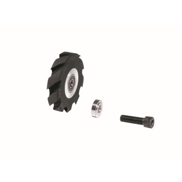 Dynabrade 11643 Contact Wheel, 2" Dia. x 1/2" W x 5/8" I.D., Crown Face, 90 Duro Rubber