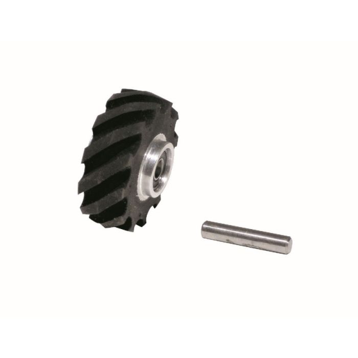 Dynabrade 15342 Contact Wheel, 2" Dia. x 5/8" W x 5/8" I.D., Crown Face, 40 Duro Rubber