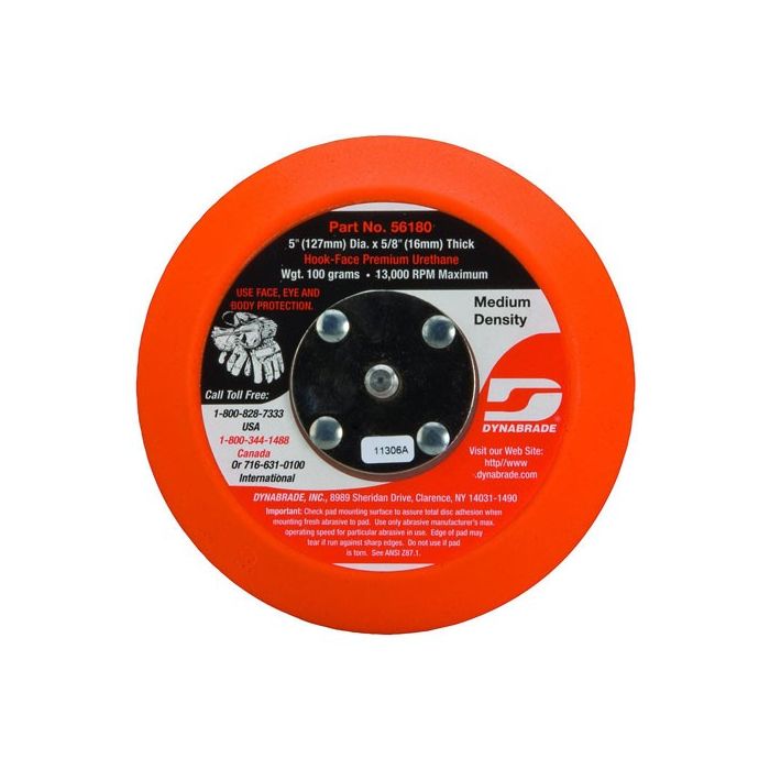 Dynabrade 56090 3" (76 mm) Dia. Non-Vacuum Disc Pad, Hook-Face, Long Nap