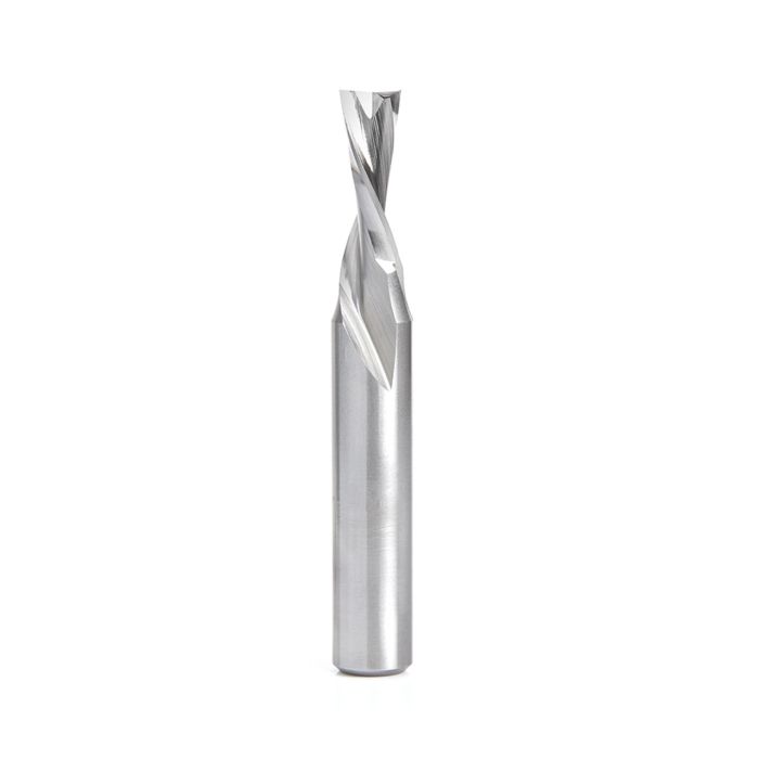 Amana tool HSS1660 HSS Spiral Aluminum Cutting Double Flute Down-Cut 3/8 D x 1 CH x 1/2 SHK 3-1/2 Inch Long Router Bit