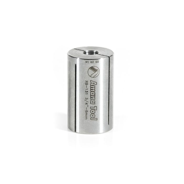Amana tool RB-131 High Precision Steel Router Colet Reducer 3/4 Overal D x 6mm Inner D x 1-1/4 Inch Long