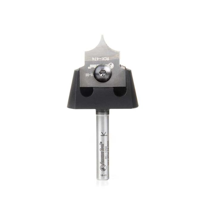 Amana tool RC-1060 Tru Point Insert Carbide Roundover CNC System 5/16 R x 7/8 D x 5/16 CH x 1/4 Inch Shank Router Bit