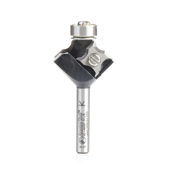 Amana tool RC-49497 In-Tech Insert Corner Round 3mm Radius x 1-5/64 Inch D x 3/8 CH x 1/4 SHK Router Bit