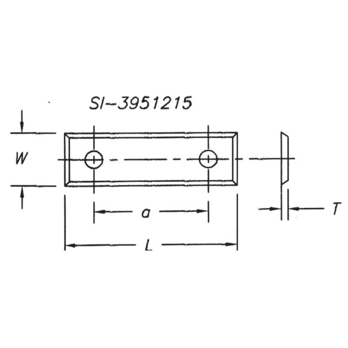 SOUTHEAST TOOL SI-3951215 Insert 39.5 x 12 x 1.5 4 Sided for Plunge (10 per