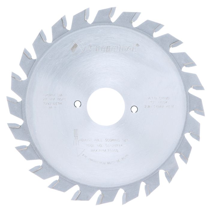 Amana tool SS120T14 Carbide Tipped Adjustable Type Scoring 120MM D x 24T ATB, 12 Deg, 22MM Bore, Scoring Set