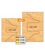 FREEBORN - PC-11-070 - CARBIDE DOUBLE SIDED COPE & PATTERN SET Shaper Cutter