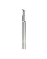 Amana tool 51421 CNC SC Spiral O Flute, Plastic Cutting 1/4 D x 3/4 CH x 1/4 SHK x 2-1/2 Inch Long Up-Cut Router Bit with Mirror Finish
