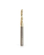 Amana tool 46575 CNC 2D and 3D Carving 1.0 Deg Tapered Angle Flat Bottom x 3/16 D x 1 CH x 1/4 SHK x 3 Inch Long x 3 Flute SC ZrN Coated Router Bit