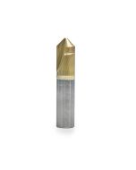 Amana tool 45747 ZrN Coated V-Groove 90 Deg. Folding for Aluminum Composite Material (ACM) Panels Like Alucobond, Dibond, 0.090 Tip Cut Width x 3/8 CH x 1/2 D x 1/2 Inch SHK Carbide Brazed to Steel Shank Router Bit