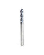 Amana tool 51690 CNC Solid Carbide 90 Deg V Spiral with AlTiN Coating for Steel & Stainless Steel 1/8 D x 1/2 CH x 1/8 SHK x 1-1/2 Inch Long Up-Cut 4 Flute Dril/Router Bit/End Mil