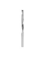 Amana tool 51646 CNC SC Spiral O Single Flute, Plastic Cutting 1/4 D x 2-1/4 CH x 1/4 SHK x 3-3/4 Inch Long Up-Cut Router Bit with Mirror Finish