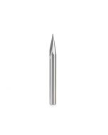 Amana tool 40784 Solid Carbide Carving Liner 22 Deg x 1/4 D x 0.648 CH x 1/4 SHK x 2-1/2 Inch Long Single Flute Router Bit