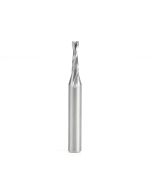Amana tool 51762 SC CNC Spiral Double O Flute, Plastic Cutting 1/8 Dia x 1/2 CH x 1/4 Shank x 2 Inch Long Up-Cut Router Bit