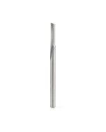 Amana tool 43502 Solid Carbide Single O Flute, Plastic Cutting 1/8 D x 1/2 CH x 1/8 SHK x 2 Inch Long Router Bit