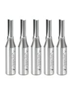 Amana tool 45408-5, 5-Pack Solid Carbide Cutting Edge Straight Plunge High Production 1/4 D x 3/4 CH x 1/2 SHK x 2-1/2 Inch Long Router Bits