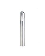 Amana tool 45637 Solid Carbide V Groove Engraving 90 Deg x 3/8 D x 5/8 CH x 3/8 SHK x 3 Inch Long Router Bit