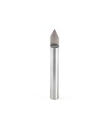 Amana tool 45763 Solid Carbide 60 Degree Engraving 0.020 Tip Width x 1/4 SHK x 2 Inch Long Signmaking Router Bit