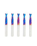 Amana tool 46102-K-5, 5-Pack SC Spektra Extreme tool Life Coated Spiral Plunge 1/4 Dia x 3/4 CH x 1/4 SHK 2-1/2 Inch Long Up-Cut Router Bits