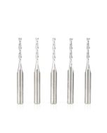 Amana tool 46125-5, 5-Pack SC Spiral Plunge 1/8 D x 13/16 CH x 1/4 SHK x 2-1/2 Inch Long 2 Flute Up-Cut Router Bits