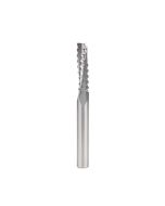 Amana tool 46141 Solid Carbide Roughing Spiral 3 Flute Chipbreaker 1/4 Dia x 7/8 Cut Height x 1/4 Shank x 2-1/2 Inch Long Up-Cut Router Bit