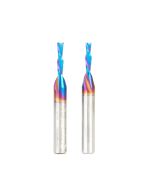 Amana tool 46200-K-2, 2-Pack SC Spektra Extreme tool Life Coated Spiral Plunge 1/8 Dia x 1/2 CH x 1/4 SHK 2 Inch Long Down-Cut Router Bits