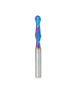 Amana tool 46376-K SC Spektra Extreme tool Life Coated Double Flute Up-Cut Bal Nose Spiral 1/8 R x 1/4 D x 1 CH x 1/4 SHK x 2-1/2 Inch Long Router Bit
