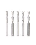 Amana tool 46415-5, 5-Pack SC Spiral Plunge 1/4 D x 1 CH x 1/4 SHK x 2-1/2 Inch Long 2 Flute Down-Cut Router Bits