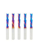 Amana tool 46415-K-5, 5-Pack SC Spektra Extreme tool Life Coated Spiral Plunge 1/4 Dia x 1 CH x 1/4 SHK 2-1/2 Inch Long Down-Cut Router Bits