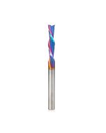 Amana tool 46416-K SC Spektra Extreme tool Life Coated Spiral Plunge 1/4 Dia x 1-1/8 CH x 1/4 SHK 3 Inch Long Down-Cut Router Bit
