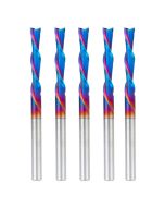 Amana tool 46502-K-5, 5-Pack SC Spektra Extreme tool Life Coated Spiral Plunge 1/4 Dia x 1-1/2 CH x 1/4 SHK 3-1/2 Inch Long Down-Cut Router Bits