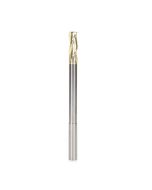Amana tool 46596 Extra Long CNC 2D and 3D Carving Flat Bottom x 0.10 Deg Angle x 1/2 Dia x 1-1/4 Cut Height x 1/2 Shank x 7 Inch Long x 3 Flute Solid Carbide ZrN Coated Reduced Shank Router Bit