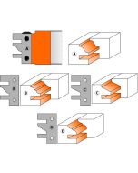 CMT 695.014C Pair of Knives for One-Piece Rail & Stile Cutter Head Shaper Cutter