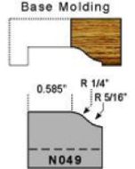 Base molding ogee profile