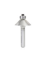 Amana tool 49401 Carbide Tipped Chamfer 45 Deg x 1 D x 5/16 CH x 1/4 SHK w/ Lower Bal Bearing Router Bit
