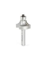 Amana tool 49527 Carbide Tipped Corner Rounding 1/4 R x 7/8 D x 1/2 CH x 1/4 SHK with 3/8 Inch Dia Lower Bal Bearing Router Bit