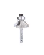 Amana tool 49582 Carbide Tipped Corner Rounding / Beading with Down-Shear Design 1/4 R x 1-1/8 D x 7/16 CH x 1/4 Inch SHK w/ Lower Bal Bearing 4 Flute Router Bit