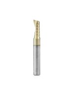 Amana tool 51402-Z CNC SC Spiral O Single Flute, Aluminum Cutting 1/4 D x 5/8 CH x 1/4 SHK x 2 Inch Long Up-Cut ZrN Coated Router Bit with Mirror Finish