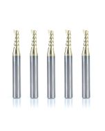Amana tool 51408-Z-5, 5-Pack CNC SC Spiral O Single Flute, Aluminum Cutting 3/16 D x 1/2 CH x 1/4 SHK x 2 Inch Long Up-Cut ZrN Coated Router Bits with Mirror Finish
