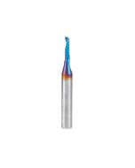 Amana tool 51411-K CNC Spektra Coated SC Spiral O Single Flute, Plastic Cutting 1/8 D x 1/2 CH x 1/4 SHK x 2 Inch Long Up-Cut Router Bit with Mirror Finish