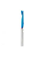 Amana tool 51413-K CNC Spektra Coated SC Spiral O Single Flute, Plastic Cutting 1/4 D x 1-1/2 CH x 1/4 SHK x 3 Inch Long Up-Cut Router Bit with Mirror Finish