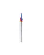 Amana tool 51416-K CNC Spektra Coated SC Spiral O Single Flute, Plastic Cutting 1/8 D x 1/4 CH x 1/4 SHK x 2 Inch Long Up-Cut Router Bit with Mirror Finish