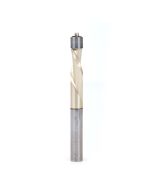 Amana tool 51430-Z Solid Carbide InVectra Aluminum Laminate Trim 1/4 D x 5/8 CH x 1/4 SHK x 2-1/2 Inch Long ZrN Coated Router Bit