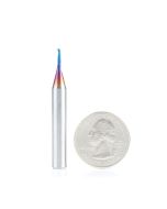 Amana tool 51441-K CNC Spektra Coated SC Spiral O Single Flute, Plastic Cutting 1/16 D x 1/4 CH x 1/4 SHK x 2 Inch Long Up-Cut Router Bit with Mirror Finish