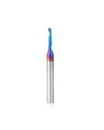 Amana tool 51445-K CNC Spektra Coated SC Spiral O Single Flute, Plastic Cutting 1/8 D x 5/8 CH x 1/4 SHK x 2-1/2 Inch Long Up-Cut Router Bit with Mirror Finish