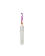Amana tool 51446-K CNC Spektra Coated SC Spiral O Single Flute, Plastic Cutting 1/8 D x 3/4 CH x 1/4 SHK x 2-1/2 Inch Long Up-Cut Router Bit with Mirror Finish