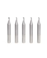 Amana tool 51474-5, 5-Pack CNC SC Spiral O Single Flute, Aluminum Cutting 1/8 D x 1/4 CH x 1/4 SHK x 2 Inch Long Up-Cut Router Bits with Mirror Finish