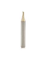 Amana tool 51474-Z CNC SC Spiral O Single Flute, ZrN Coated Aluminum Cutting 1/8 D x 1/4 CH x 1/4 SHK x 2 Inch Long Up-Cut Router Bit with Mirror Finish