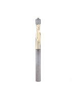 Amana tool 51522-Z Solid Carbide Aluminum Flush Trim Down-Cut 1/4 D x 1/2 Cut Length x 1/4 SHK x 3 Inch Long ZrN Coated Router Bit